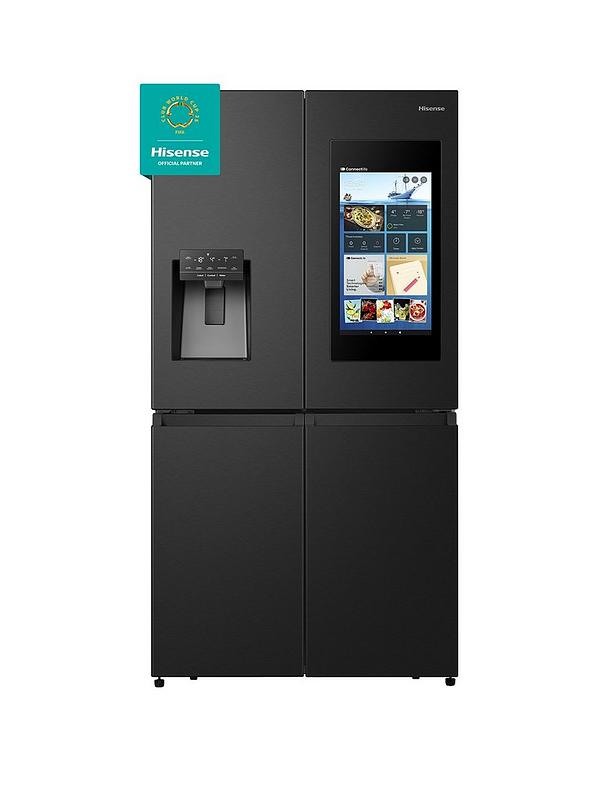 Hisense PureFlat RQ760N4IFE Smart Fridge Freezer - Black Stainless Steel - E rated